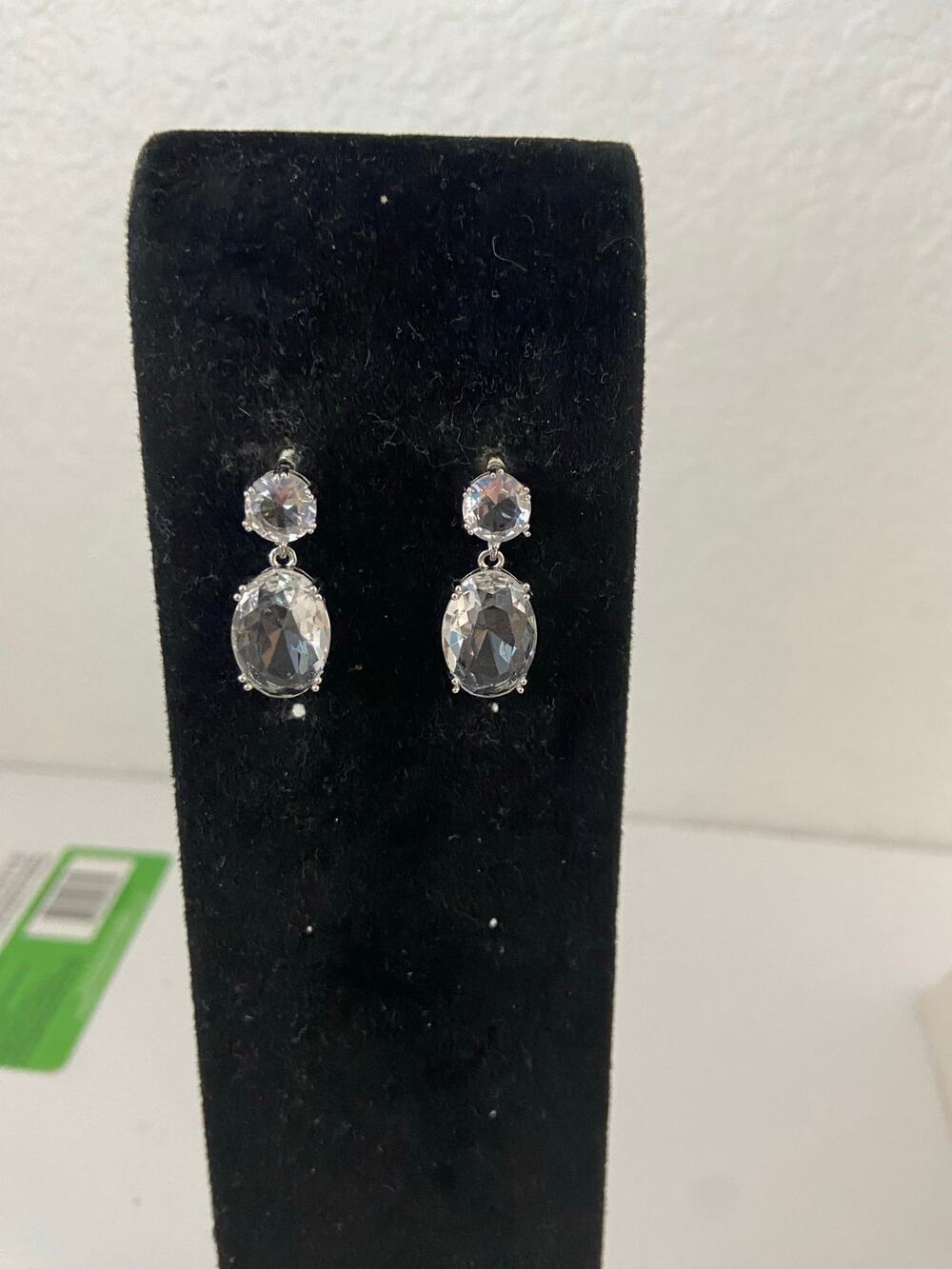 Clear rhinestone earrings